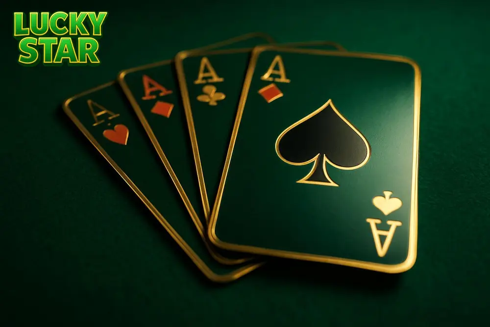 Lucky Star Teen Patti โ a close-up of playing cards fanned out on a green felt table Lucky Star Teen Patti โ a close-up of playing cards fanned out on a green felt table